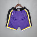 Shorts Los Angeles Lakers Purple Black Side NBA